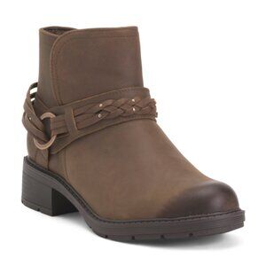 CLARKS Leather Hearth Kaylie Comfort Booties